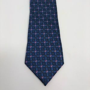 Blue Geometric Skinny Tie NWOT
